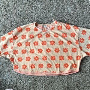 NWOT Oli & Hali oversized crop towel tee